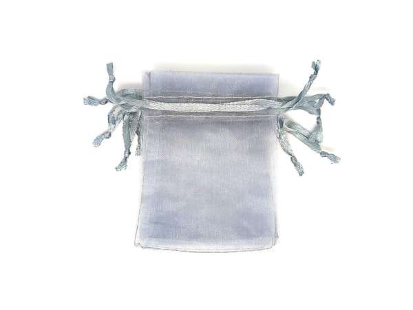 Organza ajándékszütyő szürke 7x9cm