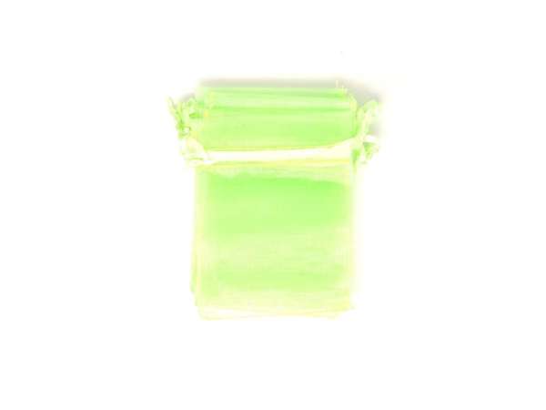 Organza ajándékszütyő világoszöld 10x15cm