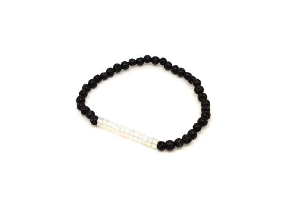 Bazalt opalit golyó korong karkötő 4–5 mm