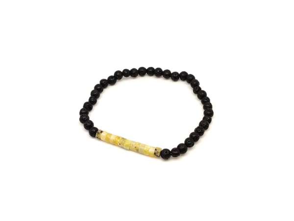 Bazalt szerpentin golyó karkötő 4–5 mm