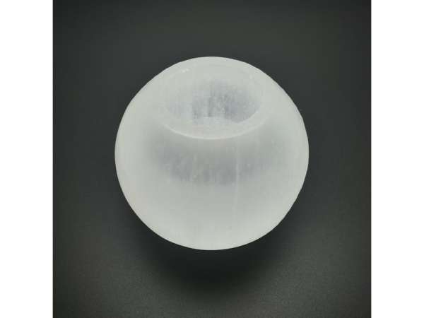 Szelenit mécsestartó gömb 6 cm