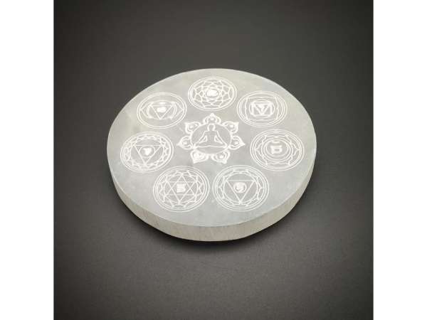 Szelenit csakra korong A minőség 10 cm