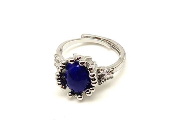Harmonizáló lapis lazuli ásvány gyűrű állítható 10x8mm