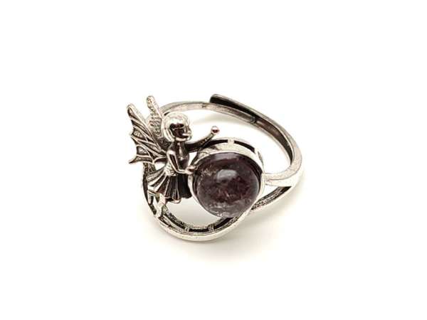 Harmonizáló kvarc ásvány gyűrű állítható 8mm