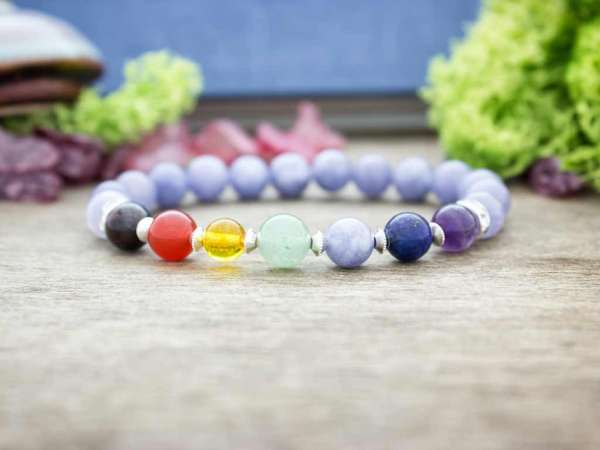 Tisztánlátás akvamarin csakra ásvány karkötő