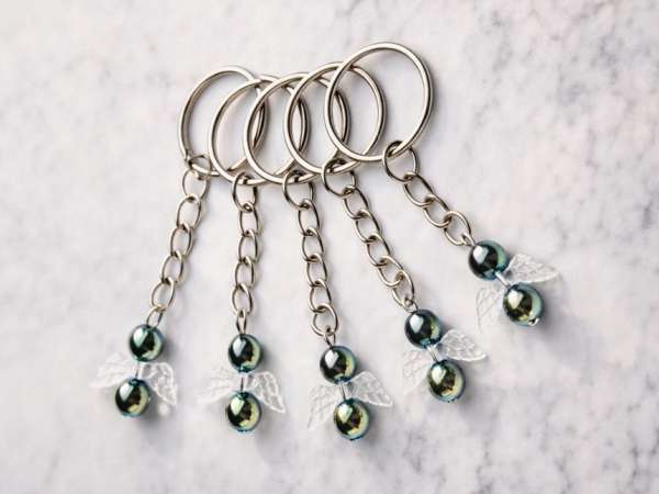 Védelem Ajándéka kulcstartó hematit őrangyal 5 dbos csomag