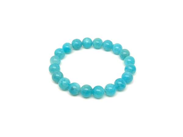 A minőségű amazonit golyós ásvány karkötő 9–10mm