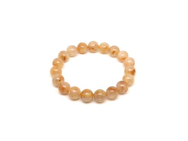 A minőségű rutilkvarc golyós ásvány karkötő 10–11mm