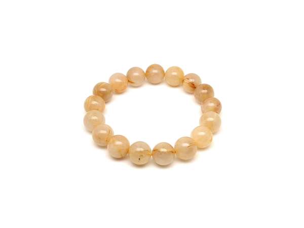 A minőségű rutilkvarc golyós ásvány karkötő 12–13mm