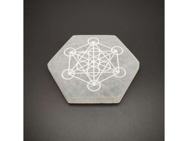 Metatron mintás szelenit hatszög lap 10 cm