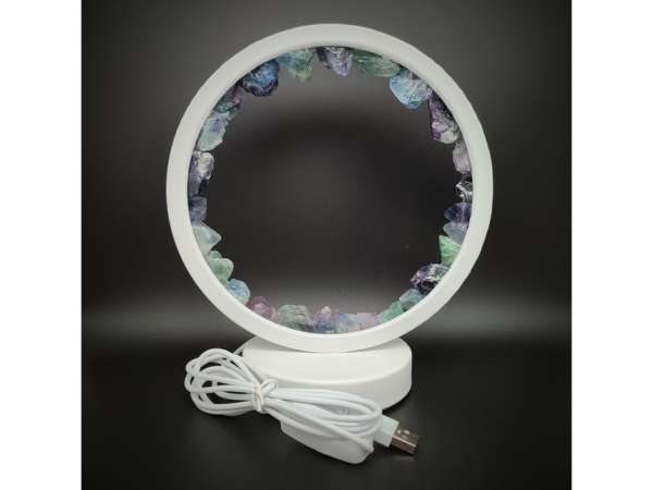 Fluorit nyers kör ásvány hangulatlámpa 21×18 cm