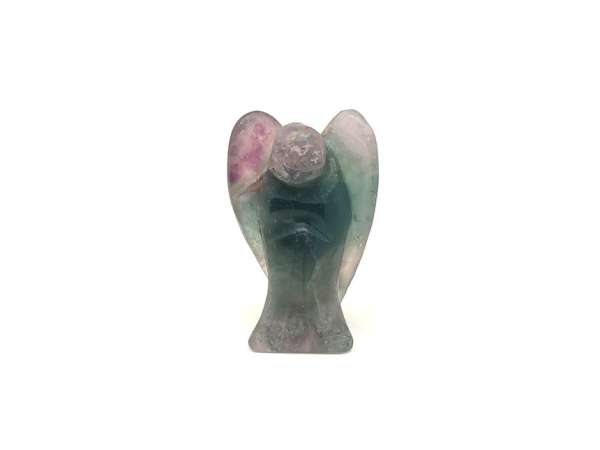 Fluorit angyal figura 4 cm – lila-zöld ásvány dísztárgy