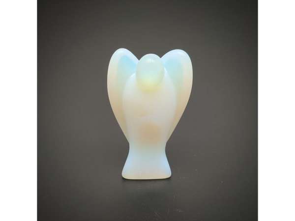 Opalit angyal figura 4,5-5 cm – kék-fehér dísztárgy