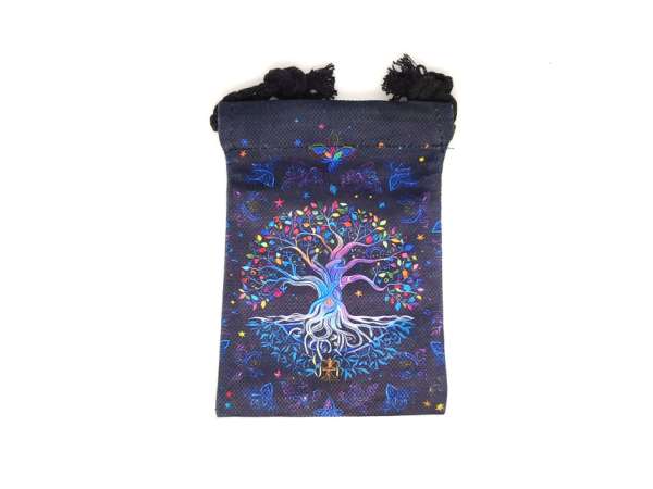Kristályos életfa mintás szütyő – textil ajándéktasak 13x18 cm