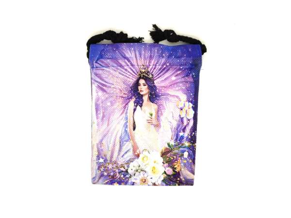 Angyal mintás szütyő – textil ajándéktasak 13x18 cm