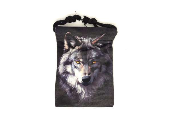Farkas mintás szütyő – textil ajándéktasak 13x18 cm