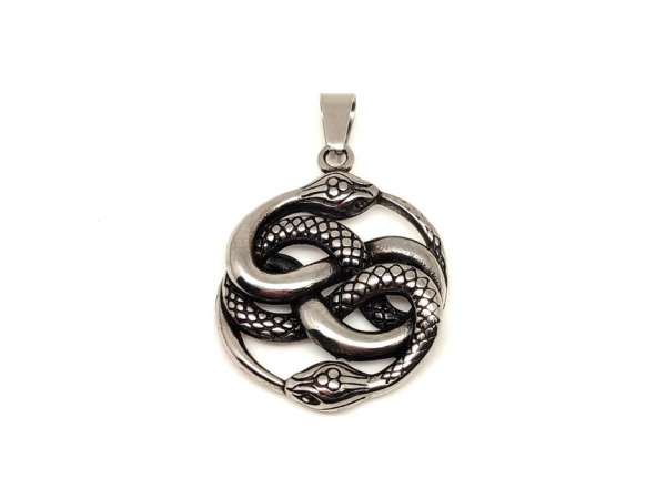 Nemesacél medál Auryn 30 mm „Örök körforgás”