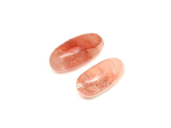 Vörös hematoid kvarc henger dísztárgy 4 cm „Tűzmag