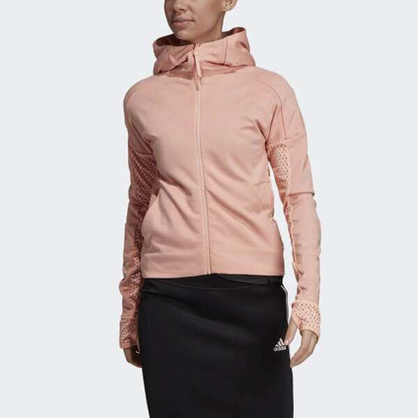 Adidas Women Z.N.E. Fast-Release Mesh Hoodie Orange