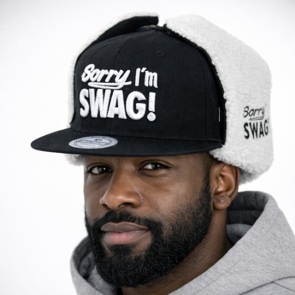 GangstaGroup Sorry I`m Swag! Dog Ear Winter Cap Black