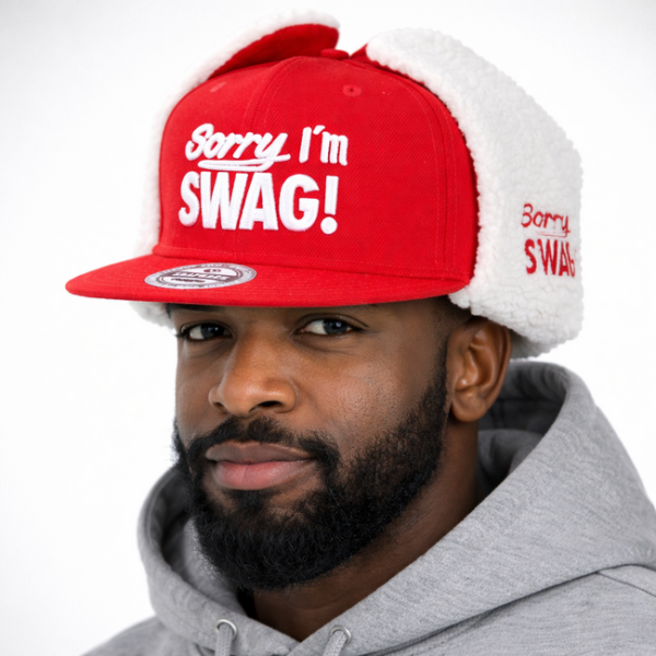 GangstaGroup Sorry I`m Swag! Dog Ear Winter Cap Red