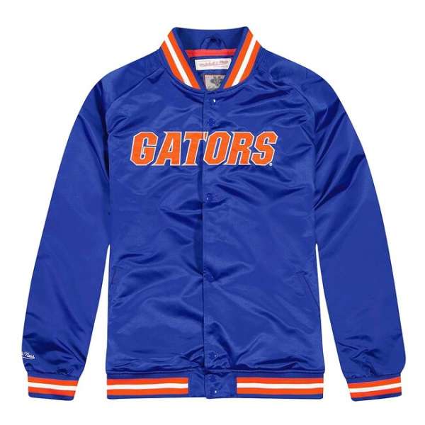 Mitchell & Ness Florida Gators Lightweight Satin Jacket royal