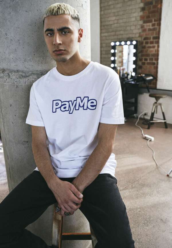Mr. Tee Pay Me Outline Tee white