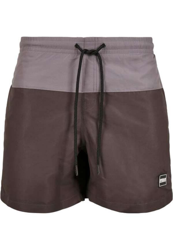 Urban Classics Block Swim Shorts blackbird/asphalt
