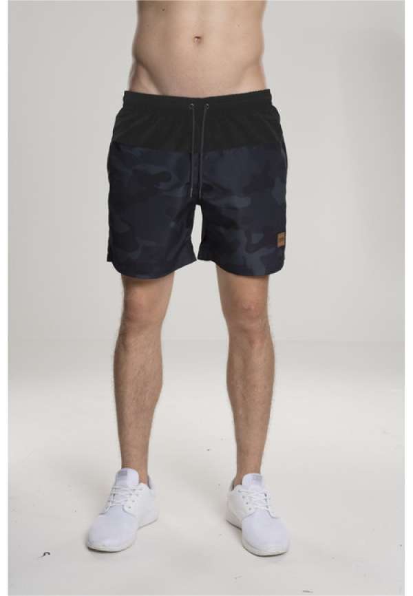 Urban Classics Block Swim Shorts blk/darkcamo