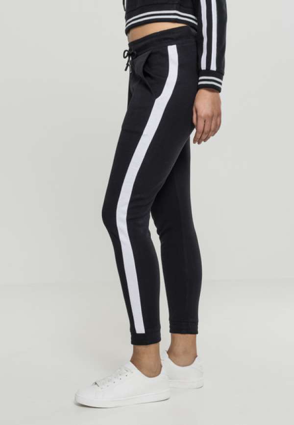 Urban Classics Ladies Interlock Joggpants black/white
