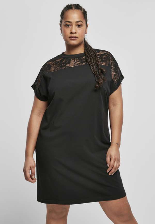 Urban Classics Ladies Lace Tee Dress black