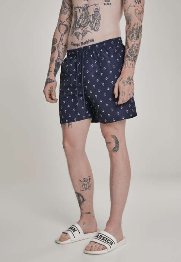 Urban Classics Pattern?Swim Shorts anchor/navy