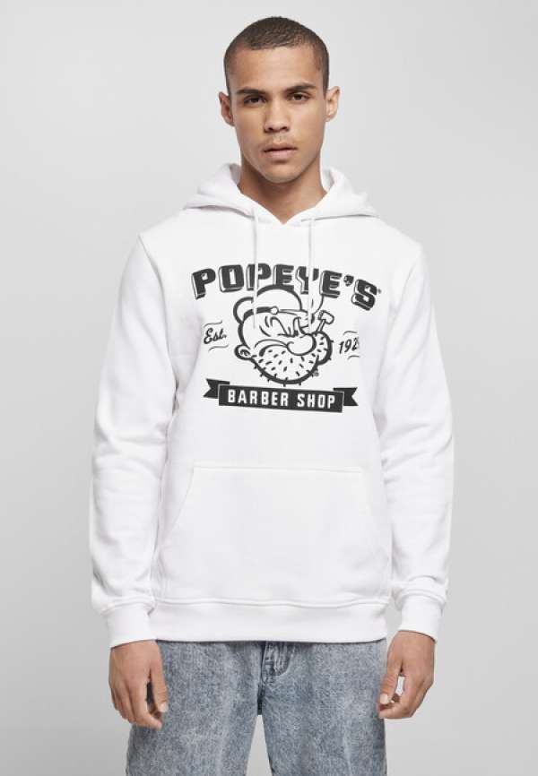 Mr. Tee Popeye Barber Shop Hoody white