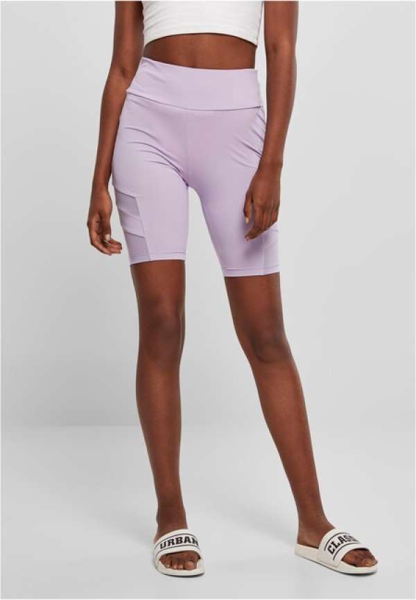 Urban Classics Ladies High Waist Tech Mesh Cycle Shorts lilac