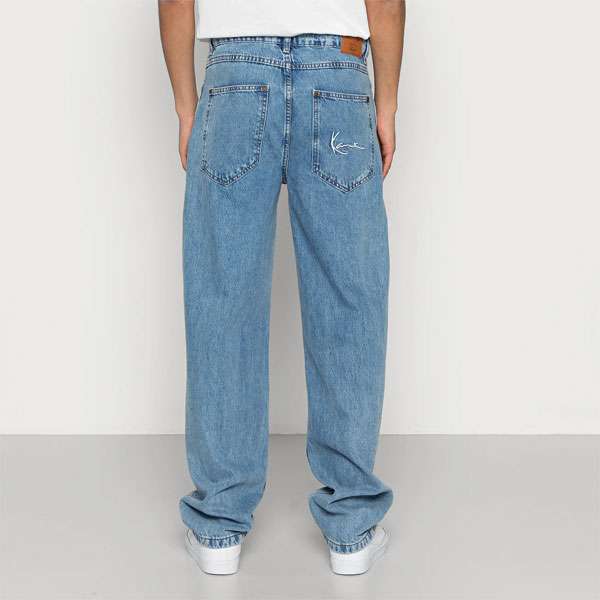 Nadrág Karl Kani Small Signature Baggy Five Pocket Deni rinse blue