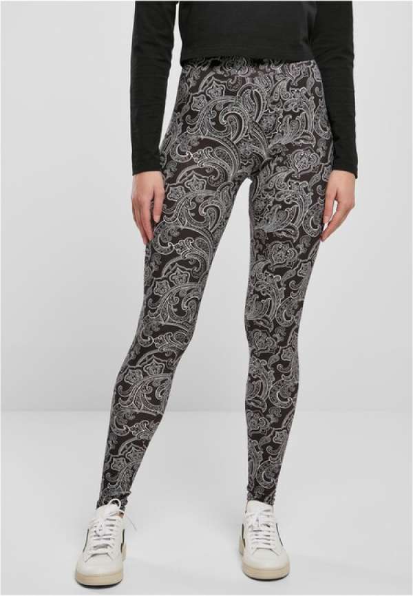 Urban Classics Ladies Soft AOP Leggings blacknewpaisley