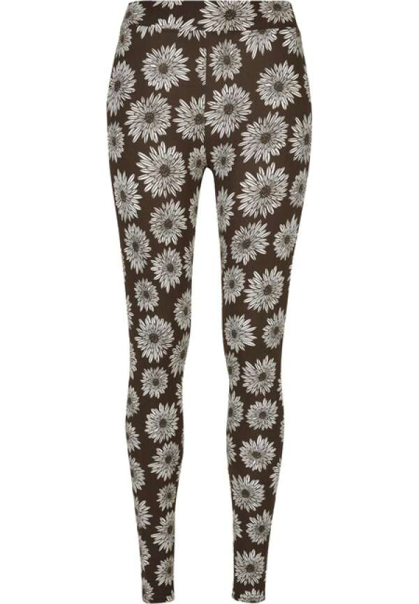 Urban Classics Ladies Soft AOP Leggings browncamomile
