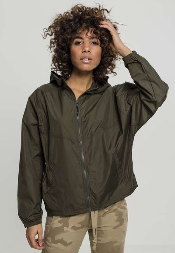 Urban Classics Ladies Oversize Windbreaker darkolive