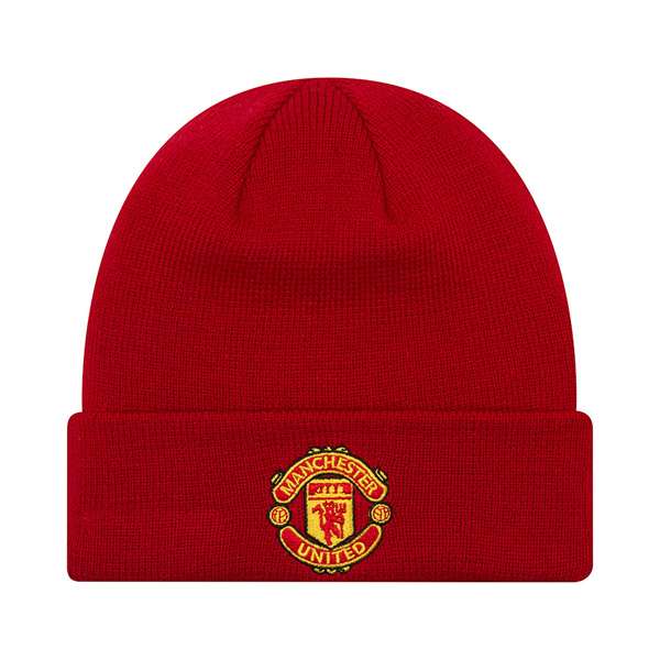 Gyerek Téli New Era Manchester United FC Youth Red Cuff Knit Beanie