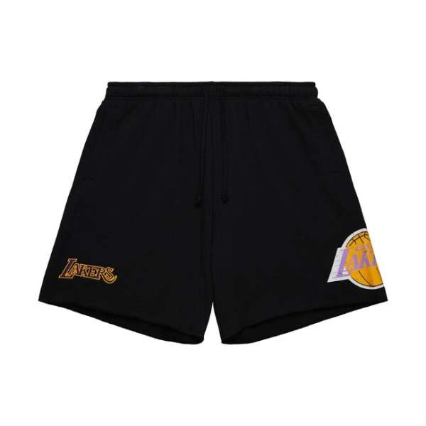 Mitchell & Ness shorts Los Angeles Lakers Postgame Fleece Shorts Vintage Logo black