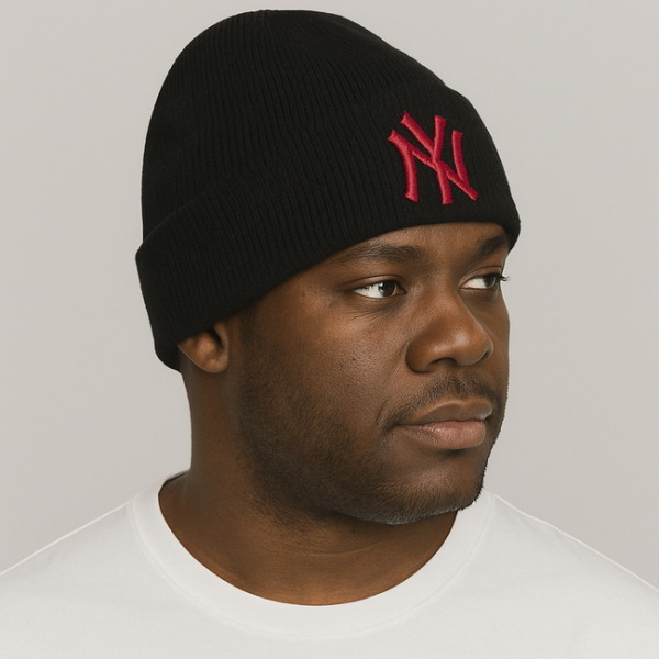 Téli Sapka New Era Knit Medium MLB League Essential Beanie Black