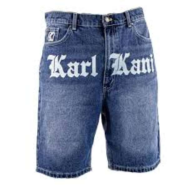 Karl Kani Og Old English Denim Shorts vintage indigo