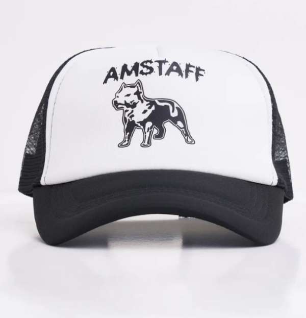 Amstaff Logo Mesh Cap Black White