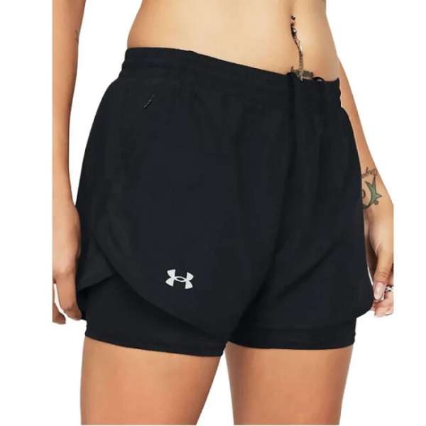 Under Armour UA Fly By 2-in-1 Shorts-BLK