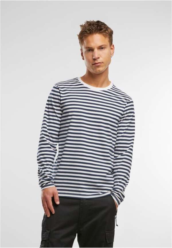 Brandit Jerseyshirt Stripe longsleeve navy/white