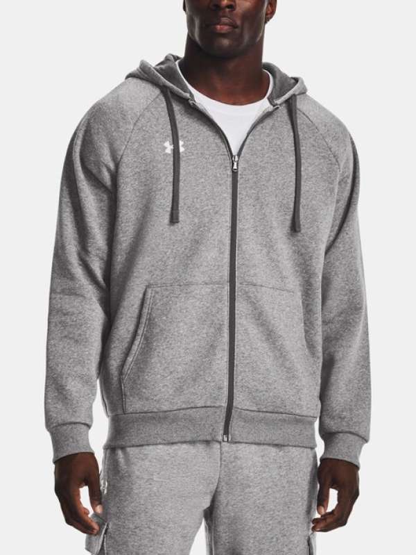 Under Armour UA Rival Fleece FZ Hoodie-GRY