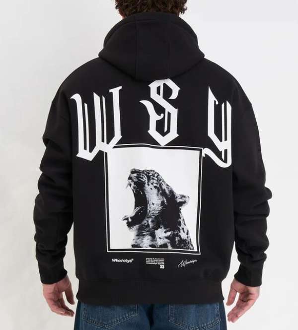 Whoshotya Swiftclaw Heavy Oversize Hoodie Black