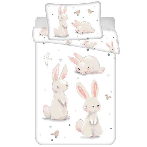 Ágynemű garnitúra Nyulak baby 100x135 cm + 40x60 cm
