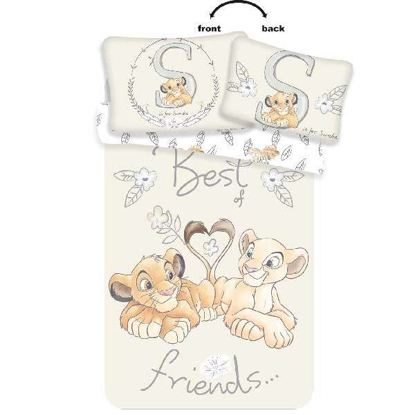 Ágynemű garnitúra Disney AZ OROSZLÁNKIRÁLY Lion King Best Friends baby 100x135 cm + 40x60 cm
