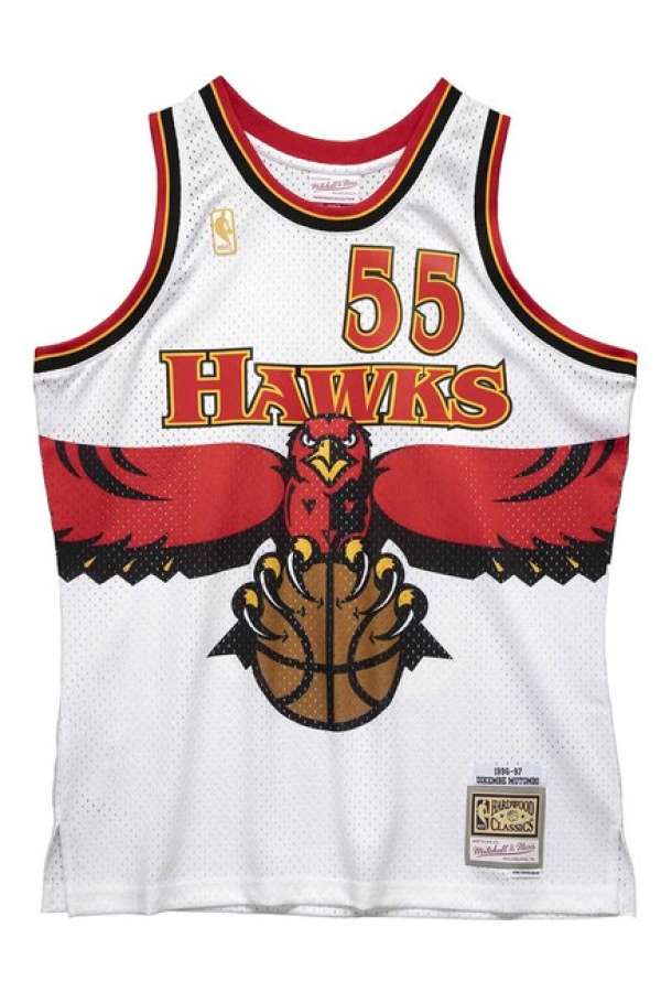 Mitchell & Ness Atlanta Hawks #55 Dikembe Mutombo Swingman Jersey white
